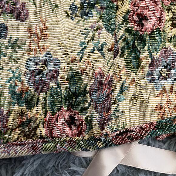 Tic Toc Floral Tapestry Lace Up Corset Women’s Small Cottage - Picture 7 of 10